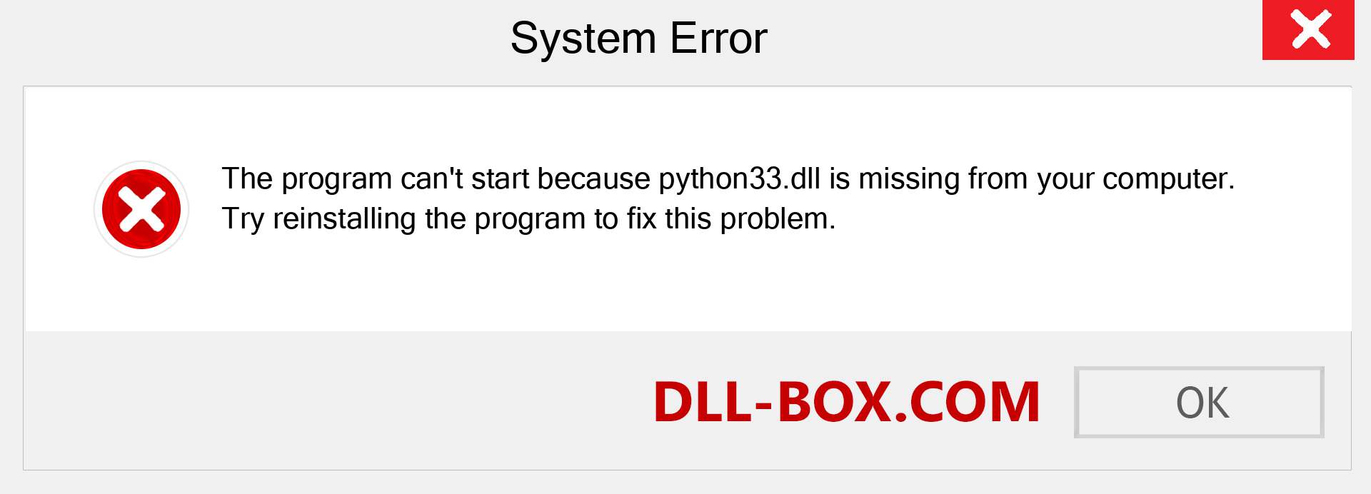  python33.dll file is missing?. Download for Windows 7, 8, 10 - Fix  python33 dll Missing Error on Windows, photos, images